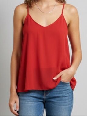 Apt. 9 Red V-Neck Spaghetti Strap Cami Top - Women new never worn no tags